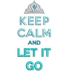 Diseño Para Bordado Keep Calm And Let It Go