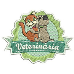 Matriz De Bordado Escudo Veterinária