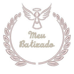 Matriz De Bordado Meu Batizado Com Anjinho