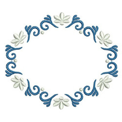 Embroidery Design Moldura Azul 4