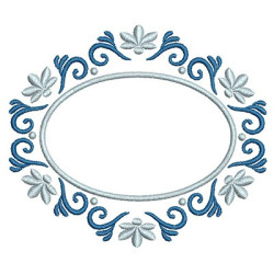 Embroidery Design Moldura Azul 5