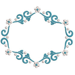 Embroidery Design Moldura Azul 6