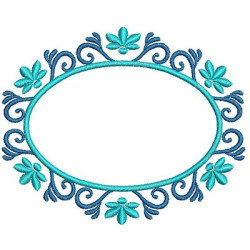 Embroidery Design Moldura Azul 7