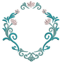 Embroidery Design Moldura Azul 8