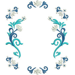 Embroidery Design Moldura Azul 9