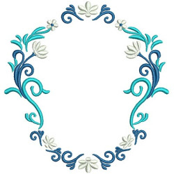 Embroidery Design Moldura Azul 10