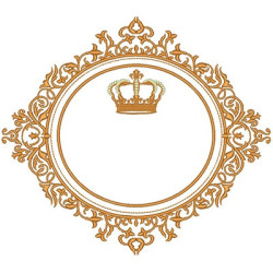 Diseño Para Bordado Gran Marco Con La Corona