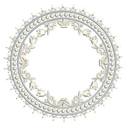 Diseño Para Bordado Marco Delicado Con Las Flores 3