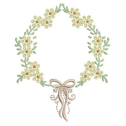FLORAL FRAME WITH LACE