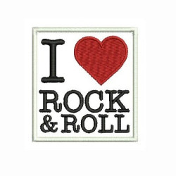 Embroidery Design I Love Rock & Roll