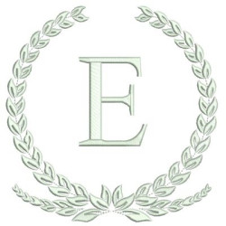 Embroidery Design Monogram Letter E