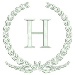 Embroidery Design Monogram Letter H