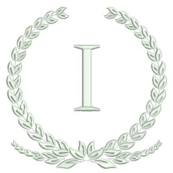 Embroidery Design Monogram Letter I