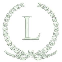 Embroidery Design Monogram Letter L