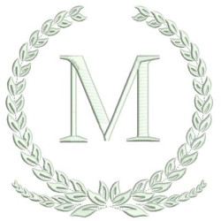 Embroidery Design Monogram Letter M