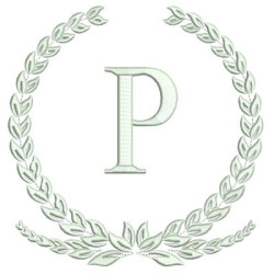 Embroidery Design Monogram Letter P