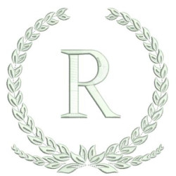 Embroidery Design Monogram Letter R