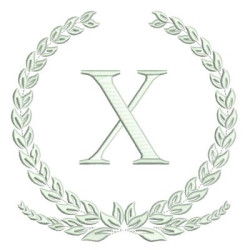 Embroidery Design Monogram Letter X