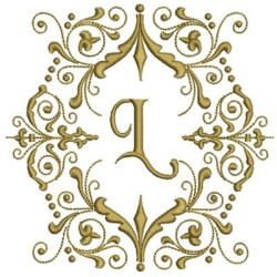 Embroidery Design Monogram Letter L