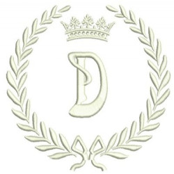 Embroidery Design Monogram Letter D