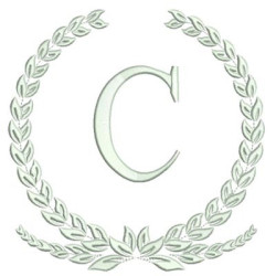Embroidery Design Monogram Letter C