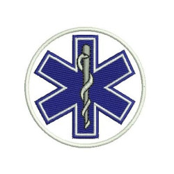 Matriz De Bordado Emergência Médica Etiqueta