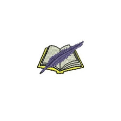 Matriz De Bordado Livro Com Caneta