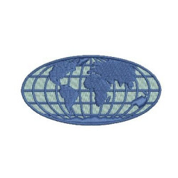 Matriz De Bordado Globo Com Meridianos