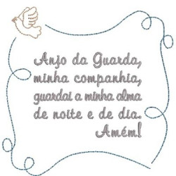 Matriz De Bordado Oração Anjo Da Guarda 3