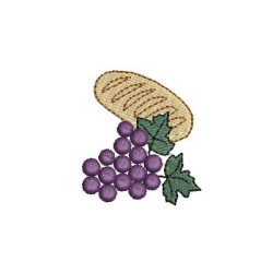 Matriz De Bordado Pão E Uvas