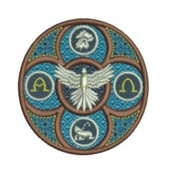 DIVINE HOLY SPIRIT VITRAL 8 CM