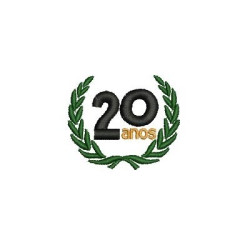 Embroidery Design Selo 20 Anos