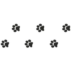 Embroidery Design Footprint Barred For 3 Pairs