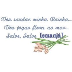Diseño Para Bordado Saludo Iemanjá