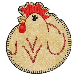 Embroidery Design Applied Chicken 2