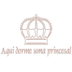 Matriz De Bordado Aqui Dorme Uma Princesa!