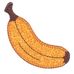 Matriz De Bordado Banana Aplicada