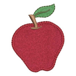 Diseño Para Bordado Manzana Aplicada