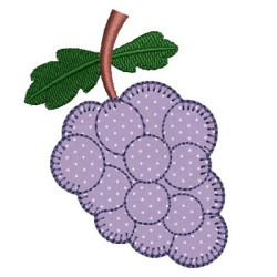 Embroidery Design Grape Applied