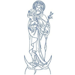 Embroidery Design Our Lady  Mary