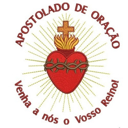 Matriz De Bordado Apostolado Da Oração 15 Cm Sem Flores