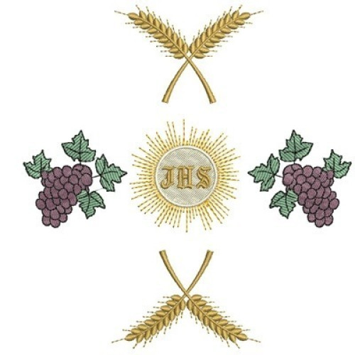 WHEAT AND GRAPES OF FORM CROSS JHS & IHS