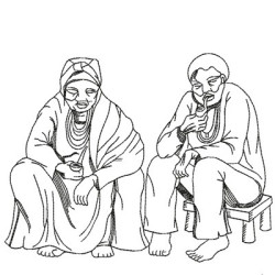 Diseño Para Bordado Pareja De Negro Viejo