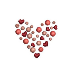 Embroidery Design Heart Balls