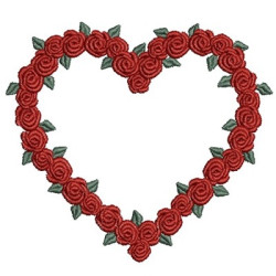 Embroidery Design Garland Of Roses 8.5 Cm