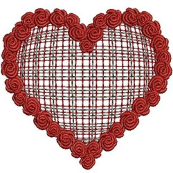 Embroidery Design Garland Of Roses In The Heart Chess 2