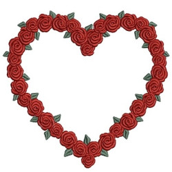 Matriz De Bordado Guirlanda De Rosas 12 Cm