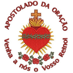 Embroidery Design Apostolado Da Oração 9,5 Cm