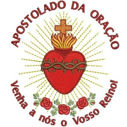 Embroidery Design Apostolado Da Oração 15 Cm