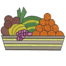 Matriz De Bordado Cesta De Frutas Grande